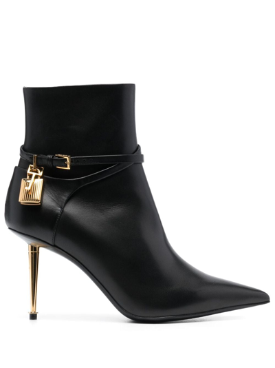 Tom Ford Pointed-toe Ankle Boots In Black