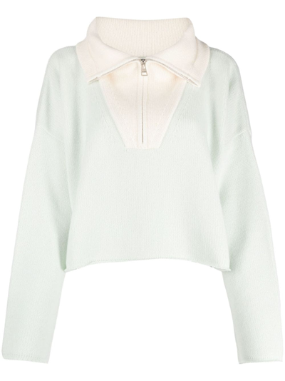 Jw Anderson Sweater In Mint,off White