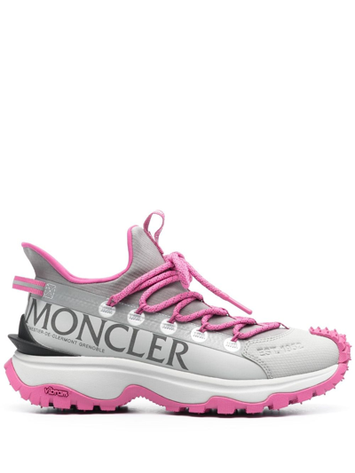 Moncler Trailgrip Lite2 Trainers In Grey,pink