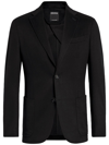 Zegna Veste Chemise En Oasi Cashmere Noire In Black