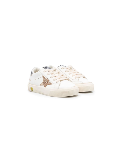 Golden Goose Babies' Star-patch Leather Trainers In White