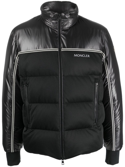 Moncler High-neck Goose-down Jacket In Black