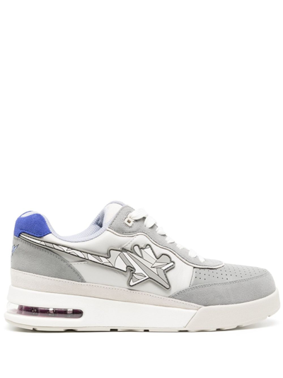 A Bathing Ape Road Sta Panelled Sneakers In Grey