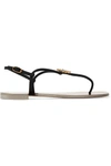 GIUSEPPE ZANOTTI Crystal-embellished suede slingback sandals