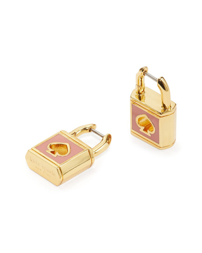 Kate Spade New York Lock And Spade Cz Huggie Earrings