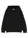 STONE ISLAND JUNIOR COMPASS-PATCH COTTON HOODIE