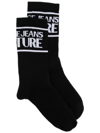 VERSACE JEANS COUTURE INTARSIA-LOGO RIBBED SOCKS
