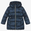 MAYORAL GIRLS NAVY BLUE HOODED PUFFER COAT