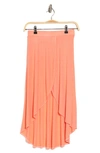 Go Couture Pleated Tulip Midi Skirt In Crystal Rose