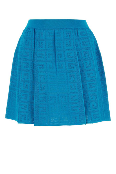 Givenchy 4g Mini Skirt In Blue