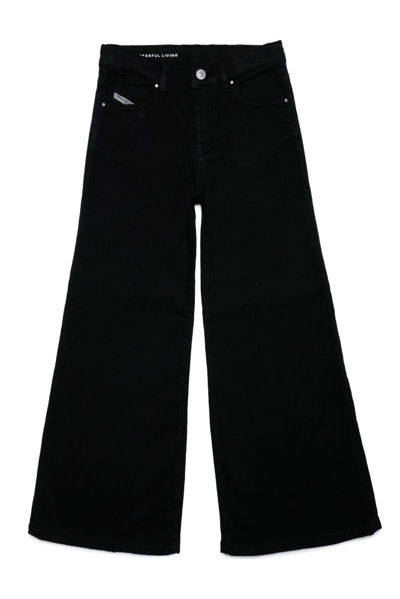 Diesel Kids' 1978-j Flared Jeans In Black