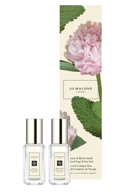 JO MALONE LONDON PEONY & BLUSH SUEDE COLOGNE & WOOD SAGE & SEA SALT COLOGNE SET, 0.3 OZ