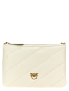 PINKO PINKO LOGO PLAQUE QUILTED STRAPPED MINI CLUTCH BAG