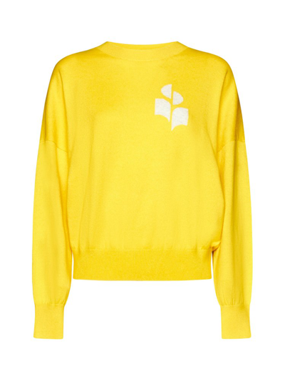 Isabel Marant Étoile Logo Intarsia Knitted Jumper In Yellow
