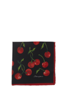 DOLCE & GABBANA DOLCE & GABBANA CHERRY PRINTED SQUARE SCARF