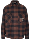 PALM ANGELS PALM ANGELS PA MONOGRAM EMBROIDERED CHECKED SHIRT