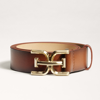 SAM EDELMAN SAM EDELMAN 35MM LOGO BELT TAN