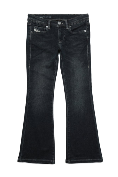 Diesel Kids' 1969 Mid-rise Washed Jeans In Blue
