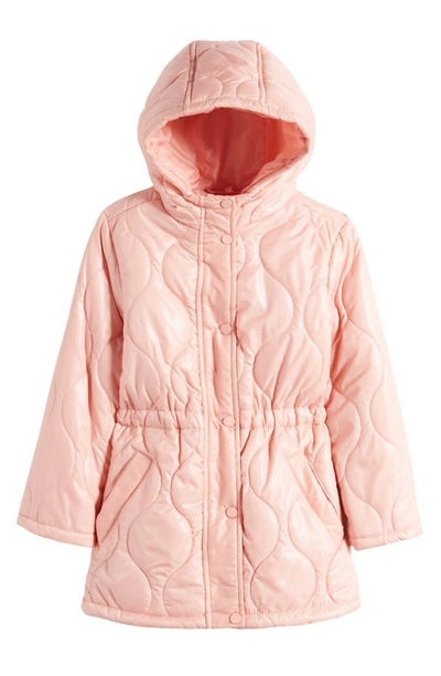 Urban Republic Kids' Quilted Hooded Jacket In Rose Smoke