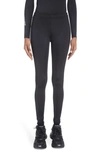 Balenciaga Black Leggings With Side Logo Detail In Stretch Spandex Woman In Black