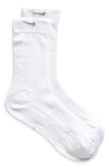 Nike Women's Sheer Crew Socks (1 Pair) In White/ Light Smoke Grey
