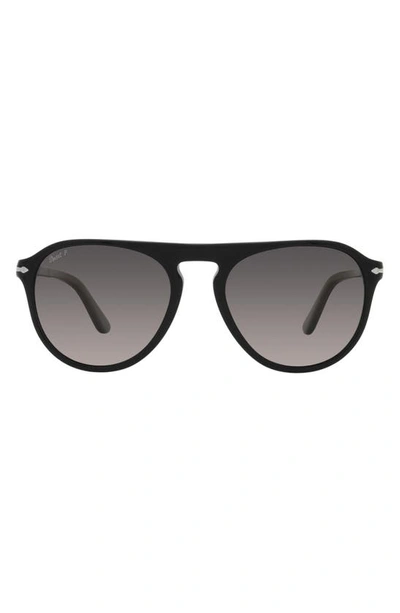 Persol 55mm Polarized Pilot Sunglasses In Black