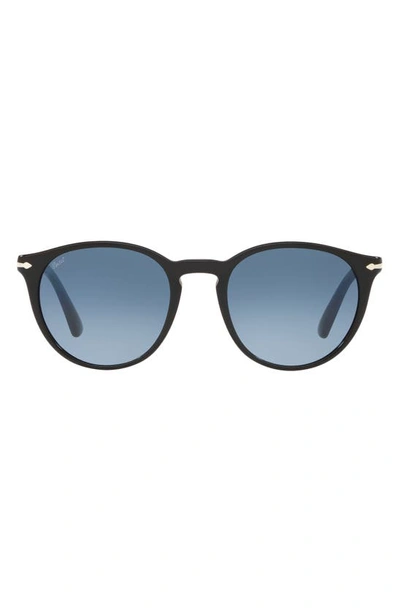 Persol Phantos 52mm Gradient Round Sunglasses In Black