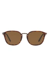 Persol Womens Havana Po3210 Typewriter Edition Round-frame Sunglasses In Green Tort