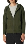 Beyond Yoga Freefit Zip Hoodie In Beyond Olive Heather