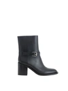 BURBERRY BURBERRY BLACK LEATHER ANKLE WOMEN'S BOOTS