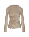 RABANNE PACO RABANNE LONG-SLEEVED TOP IN GOLD LUREX