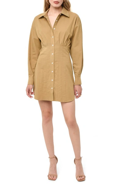 Wayf Libby Shirt Dress In Brown