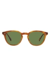 Oliver Peoples Tortoiseshell-effect Round-frame Sunglasses In Lt Brown