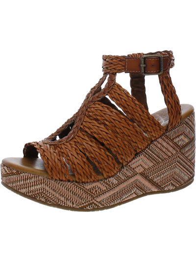 Blowfish Pazazz Womens Woven Ankle Strap Gladiator Sandals In Brown