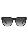 Ralph Lauren 57mm Square Sunglasses In Black