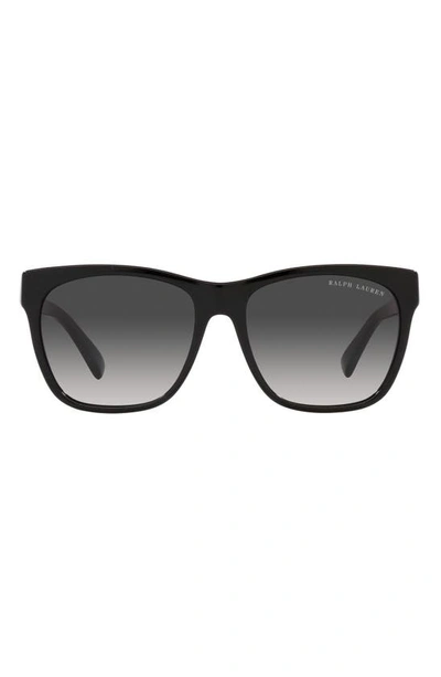 Polo Ralph Lauren 57mm Square Sunglasses In Black