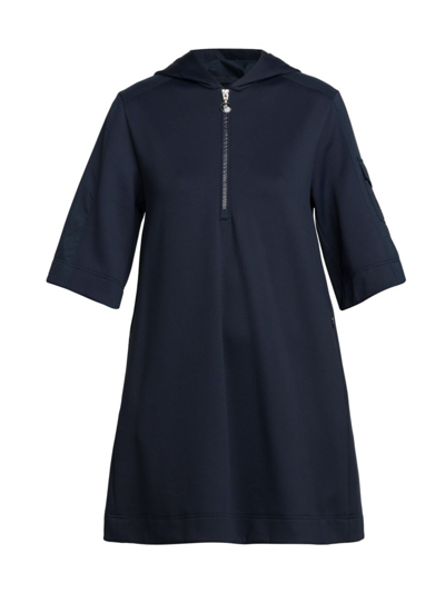 Moncler Women's Archivio Dna Hoodie Minidress In Blue Navy
