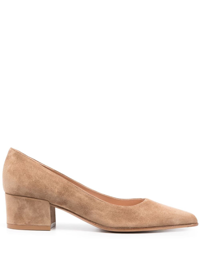 Gianvito Rossi Piper 45mm Suede Pumps In Brown