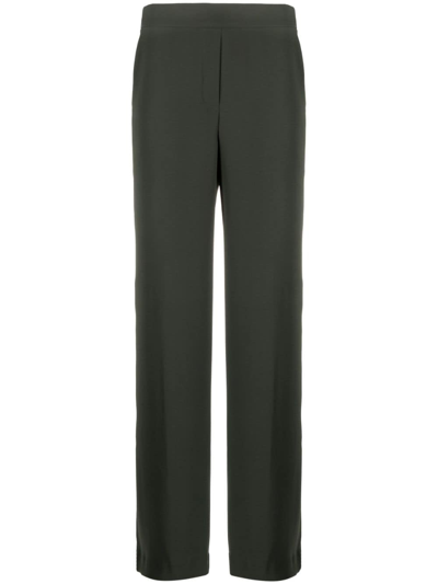P.a.r.o.s.h Low-rise Straight-leg Trousers In Green