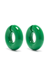 Uncommon Matters Large Strato Chunky-hoop Earrings In Green
