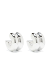Uncommon Matters Billow Sculpted-hoop Earrings In Silver