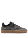 TOD'S SUEDE PANELLED LOW-TOP SNEAKERS