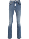 PHILIPP PLEIN LOGO-PATCH SKINNY JEANS