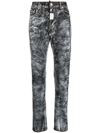 PHILIPP PLEIN ABSTRACT-PRINT STRAIGHT-LEG JEANS