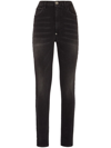 PHILIPP PLEIN HIGH-RISE SKINNY FADED JEANS