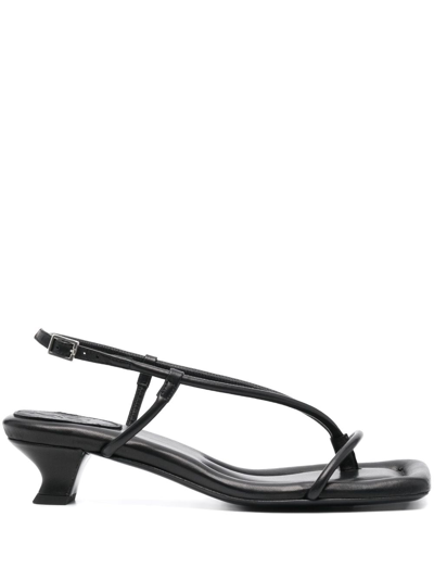 BY MALENE BIRGER TEVI 45MM LEATHER SLINGBACK SANDALS