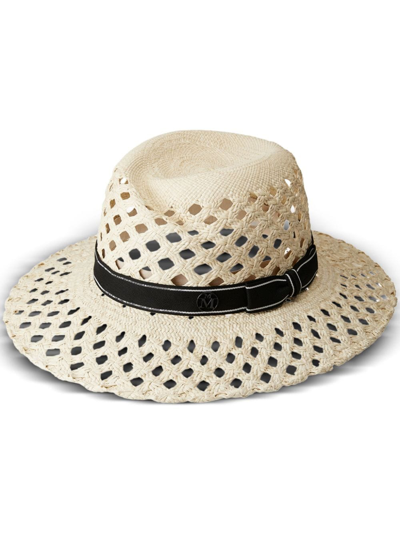 Maison Michel Virginie Logo-plaque Sun Hat In Neutrals