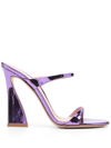 GIANVITO ROSSI 115MM DOUBLE-STRAP LEATHER MULES