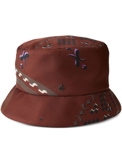 Maison Michel Axel Logo-charm Bucket Hat In Brown
