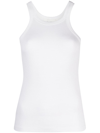 Sportmax Nastie Cotton And Silk-blend Tank Top In White